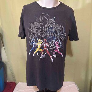 Mighty Morphin Power Rangers Old Navy Men's Dark Gray T Shirt Size Medium